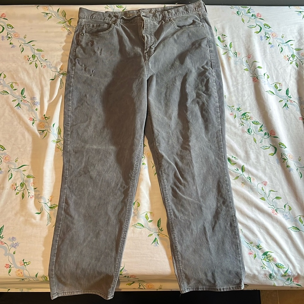 Gray Corduroy Jeans